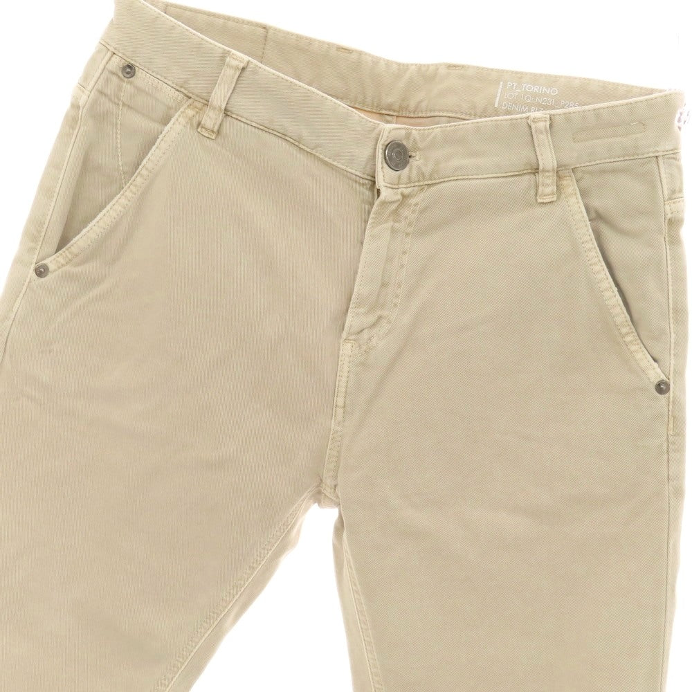 【中古】ピーティートリノ デニム PT TORINO DENIM INDIE ストレッチ コットン デニムパンツ ベージュ【サイズ32】【 状態ランクC 】【 メンズ 】