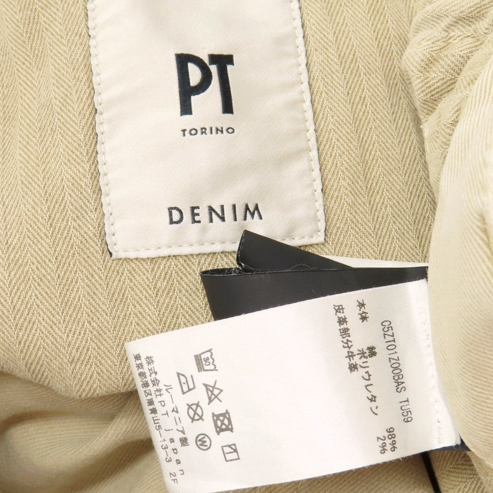【中古】ピーティートリノ デニム PT TORINO DENIM INDIE ストレッチ コットン デニムパンツ ベージュ【サイズ32】【 状態ランクC 】【 メンズ 】