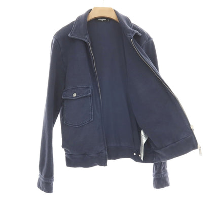 【中古】ディースクエアード DSQUARED2 コットン ダブルジップブルゾン ネイビー【サイズXS】【 状態ランクB 】【 メンズ 】