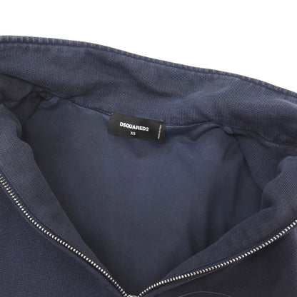 【中古】ディースクエアード DSQUARED2 コットン ダブルジップブルゾン ネイビー【サイズXS】【 状態ランクB 】【 メンズ 】