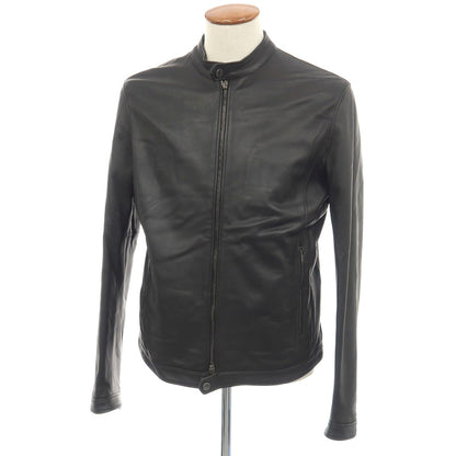 【中古】タリアトーレ TAGLIATORE STANLEY 羊革 ラムレザー シングル ライダースジャケット ブラック【サイズ48】【 状態ランクB 】【 メンズ 】