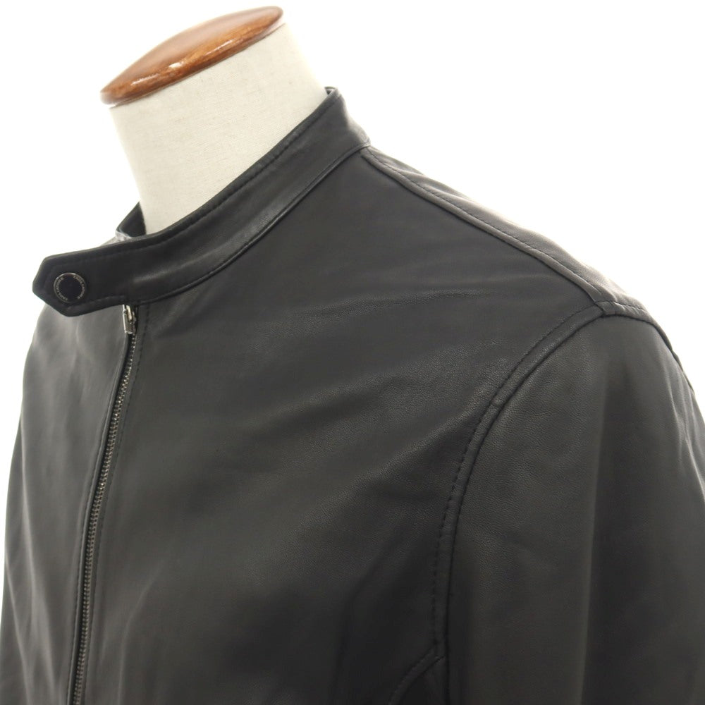 【中古】タリアトーレ TAGLIATORE STANLEY 羊革 ラムレザー シングル ライダースジャケット ブラック【サイズ48】【 状態ランクB 】【 メンズ 】