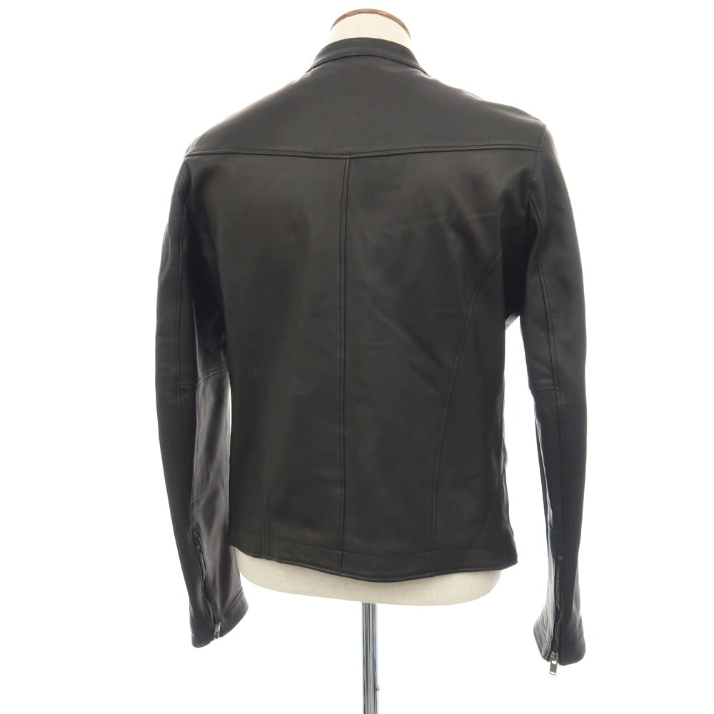 【中古】タリアトーレ TAGLIATORE STANLEY 羊革 ラムレザー シングル ライダースジャケット ブラック【サイズ48】【 状態ランクB 】【 メンズ 】