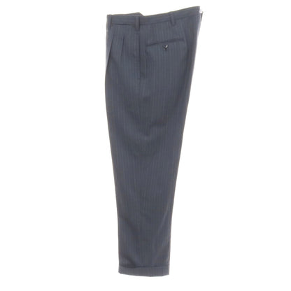 【中古】サルトリア アットリーニ Sartoria Attolini ウール ストライプ 3つボタンスーツ グレイッシュブルー【サイズ50】【 状態ランクD 】【 メンズ 】
