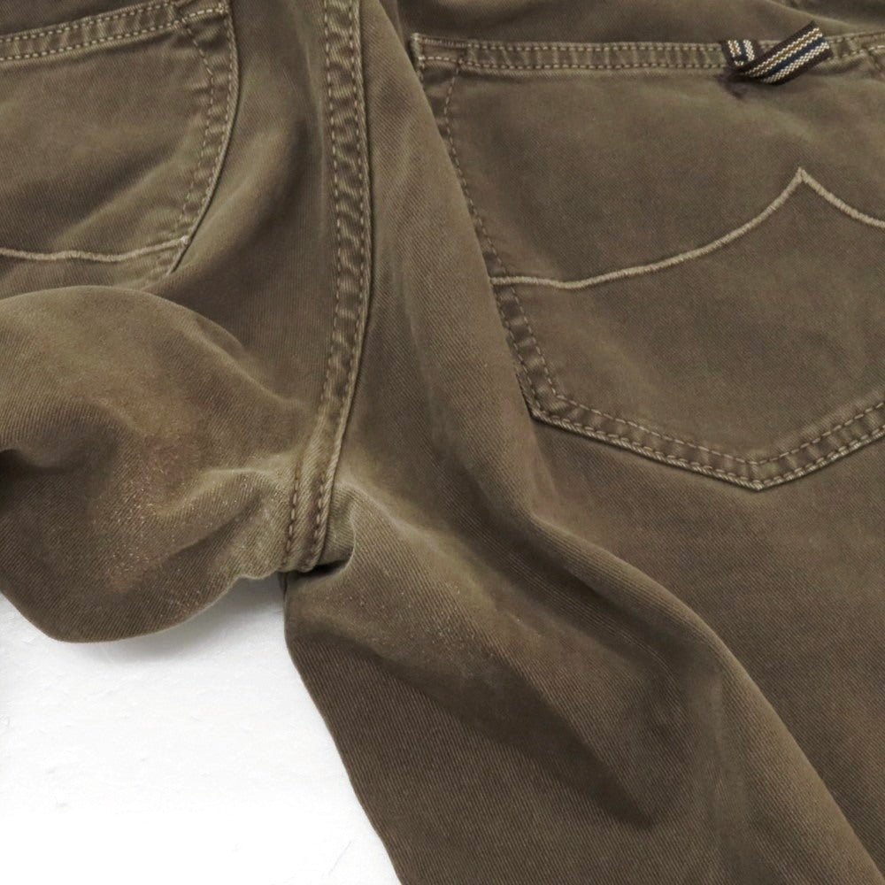 【中古】ヤコブコーエン JACOB COHEN PW622 COMF ストレッチ コットン 5ポケットパンツ ブラウン【サイズ33】【 状態ランクC 】【 メンズ 】