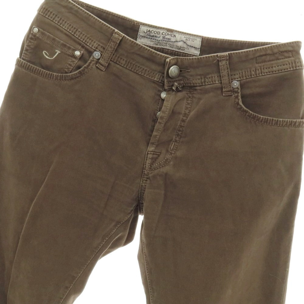 【中古】ヤコブコーエン JACOB COHEN PW622 COMF ストレッチ コットン 5ポケットパンツ ブラウン【サイズ33】【 状態ランクC 】【 メンズ 】