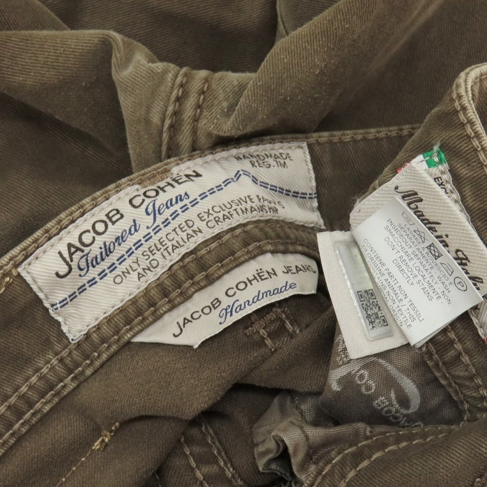 【中古】ヤコブコーエン JACOB COHEN PW622 COMF ストレッチ コットン 5ポケットパンツ ブラウン【サイズ33】【 状態ランクC 】【 メンズ 】
