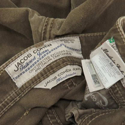 【中古】ヤコブコーエン JACOB COHEN PW622 COMF ストレッチ コットン 5ポケットパンツ ブラウン【サイズ33】【 状態ランクC 】【 メンズ 】