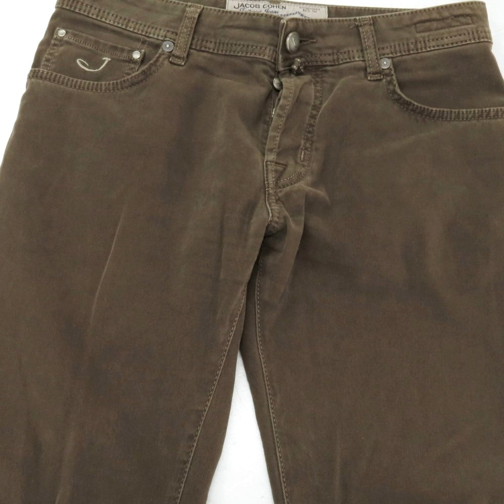 【中古】ヤコブコーエン JACOB COHEN PW622 COMF ストレッチ コットン 5ポケットパンツ ブラウン【サイズ33】【 状態ランクC 】【 メンズ 】
