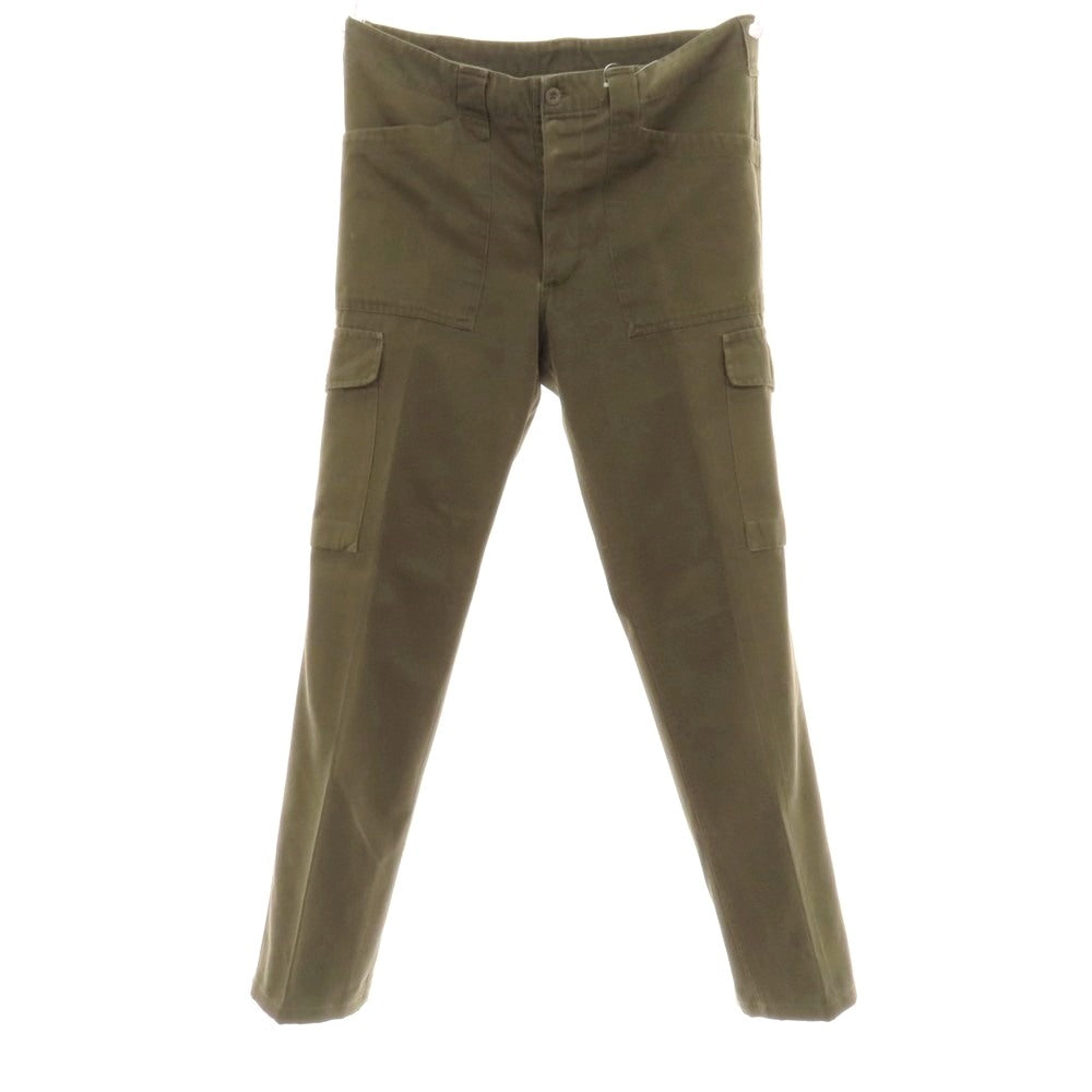 【中古】ミリタリー MILITARY オーストラリア軍 コットンポリエステル カーゴパンツ オリーブ【サイズ96-100 V-VI】【 状態ランクC 】【 メンズ 】