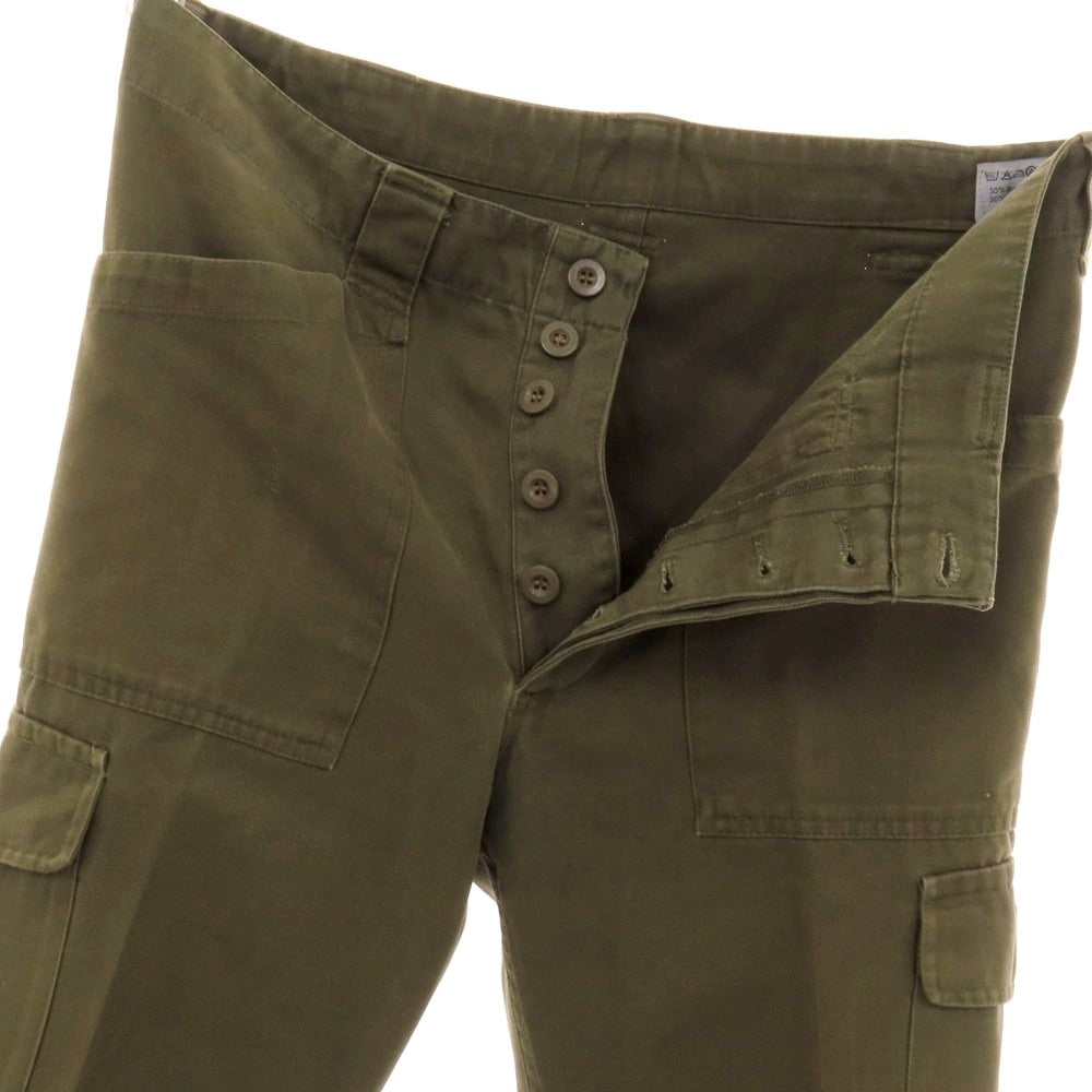 【中古】ミリタリー MILITARY オーストラリア軍 コットンポリエステル カーゴパンツ オリーブ【サイズ96-100 V-VI】【 状態ランクC 】【 メンズ 】