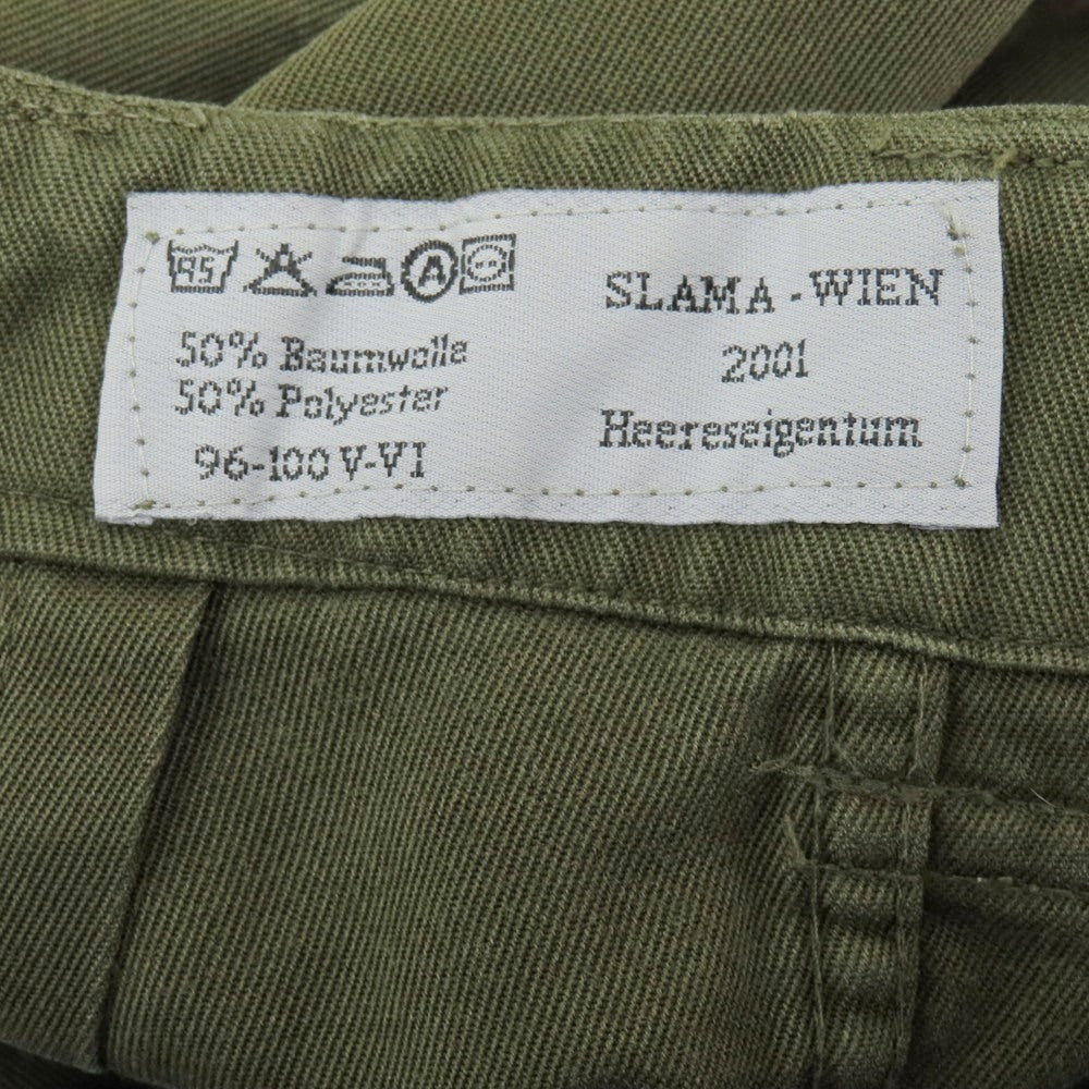 【中古】ミリタリー MILITARY オーストラリア軍 コットンポリエステル カーゴパンツ オリーブ【サイズ96-100 V-VI】【 状態ランクC 】【 メンズ 】
