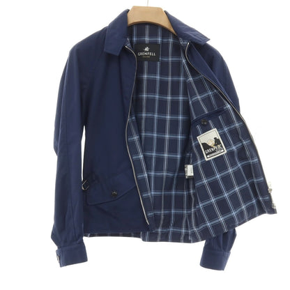 【中古】グレンフェル GRENFELL コットン ダブルジップ スイングトップ ネイビー【サイズ34】【 状態ランクB 】【 メンズ 】