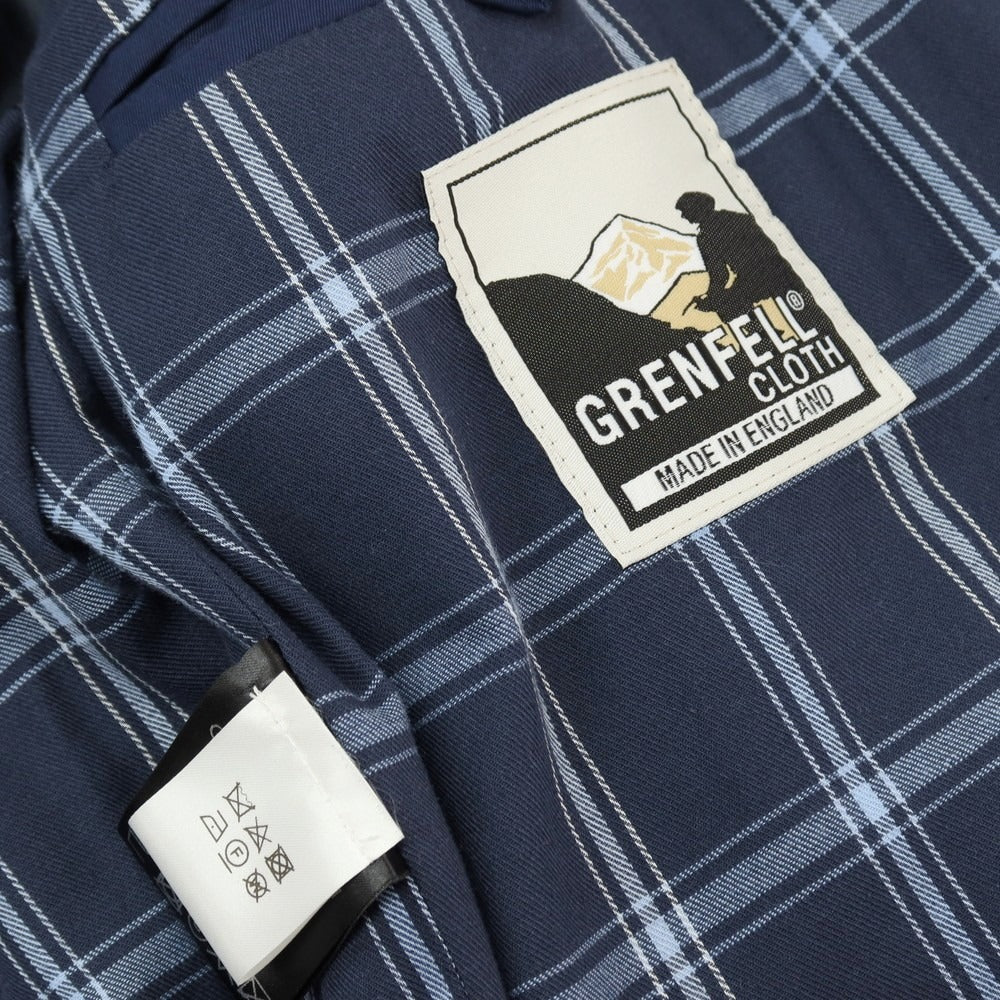 【中古】グレンフェル GRENFELL コットン ダブルジップ スイングトップ ネイビー【サイズ34】【 状態ランクB 】【 メンズ 】