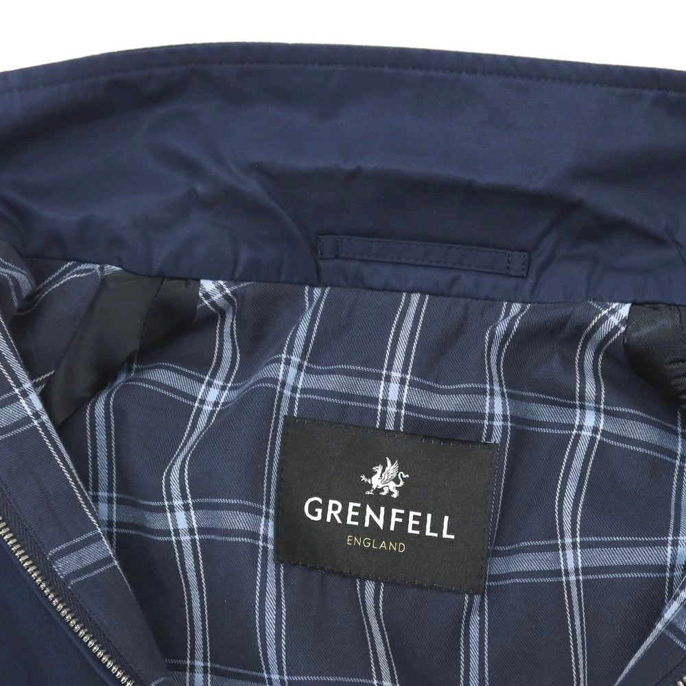 【中古】グレンフェル GRENFELL コットン ダブルジップ スイングトップ ネイビー【サイズ34】【 状態ランクB 】【 メンズ 】