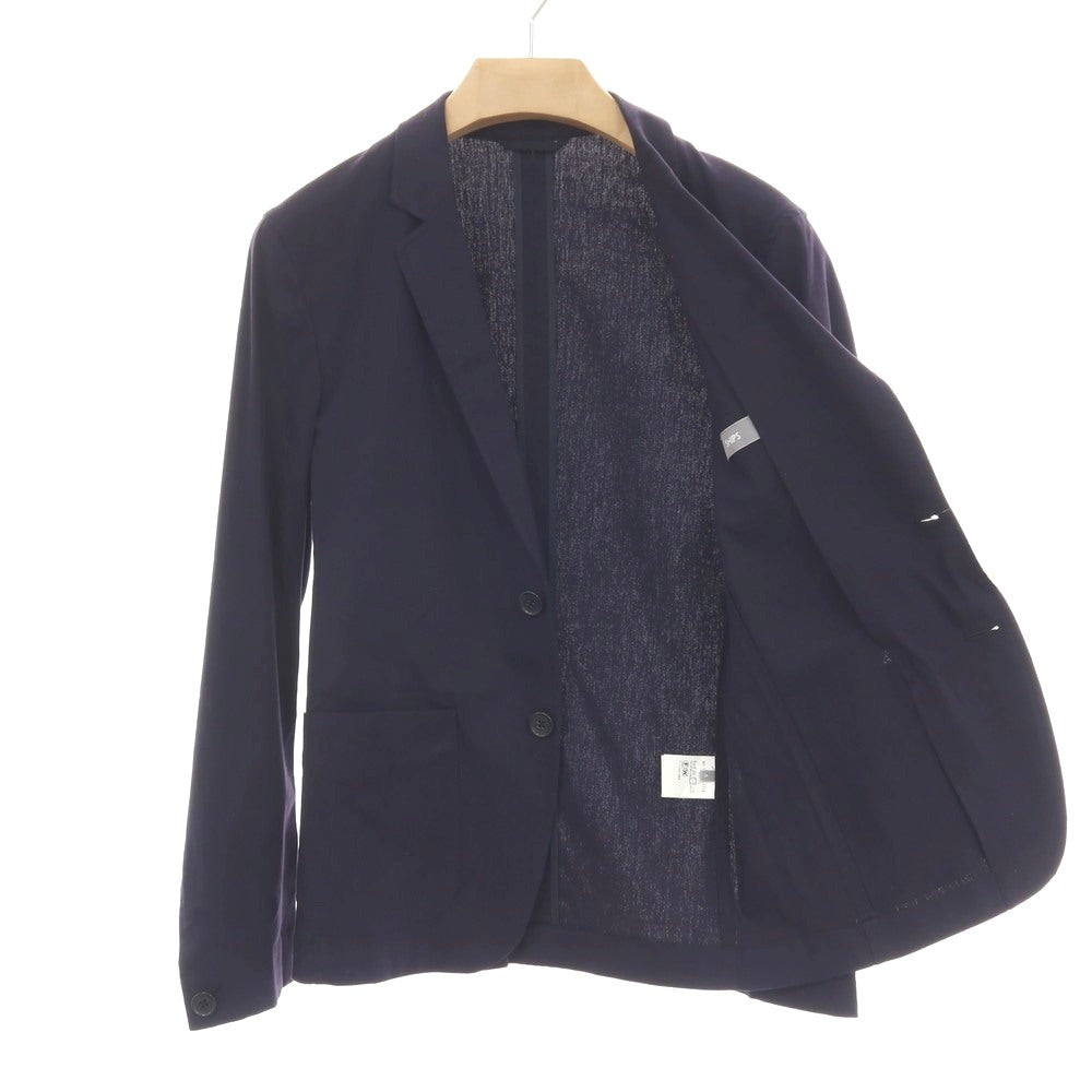 【中古】シップス SHIPS ストレッチ レーヨンリネンコットン 2B カジュアルジャケット ネイビー【サイズS】【 状態ランクB 】【 メンズ 】