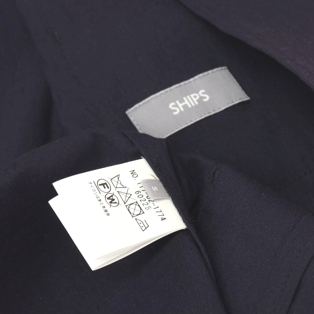 【中古】シップス SHIPS ストレッチ レーヨンリネンコットン 2B カジュアルジャケット ネイビー【サイズS】【 状態ランクB 】【 メンズ 】
