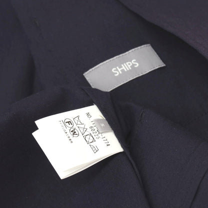 【中古】シップス SHIPS ストレッチ レーヨンリネンコットン 2B カジュアルジャケット ネイビー【サイズS】【 状態ランクB 】【 メンズ 】