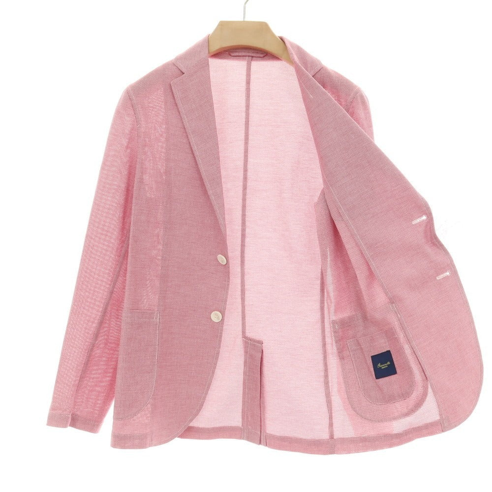 【中古】ジャンネット giannetto RIVIERA コットン 2B カジュアルジャケット ピンク【サイズ42】【 状態ランクB 】【 メンズ 】