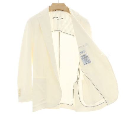 【中古】チルコロ1901 CIRCOLO 1901 コットン ジャージー 2B カジュアルジャケット ホワイト【サイズ44】【 状態ランクC 】【 メンズ 】
