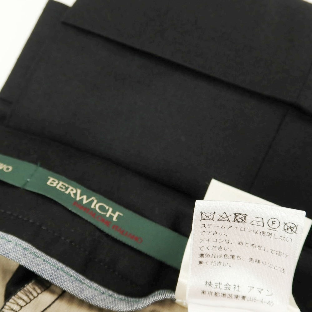 【中古】ベルウィッチ BERWICH ウール ドレススラックスパンツ ブラック【サイズ46】【 状態ランクB 】【 メンズ 】