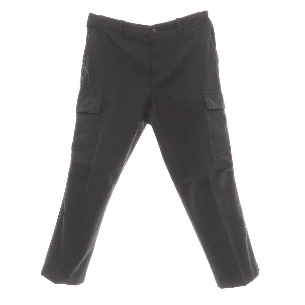 【中古】ベルウィッチ BERWICH Wide cargo ストレッチ コットン カーゴパンツ ブラック【サイズ46】【 状態ランクB 】【 メンズ 】