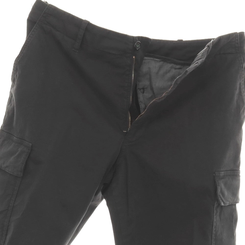 【中古】ベルウィッチ BERWICH Wide cargo ストレッチ コットン カーゴパンツ ブラック【サイズ46】【 状態ランクB 】【 メンズ 】