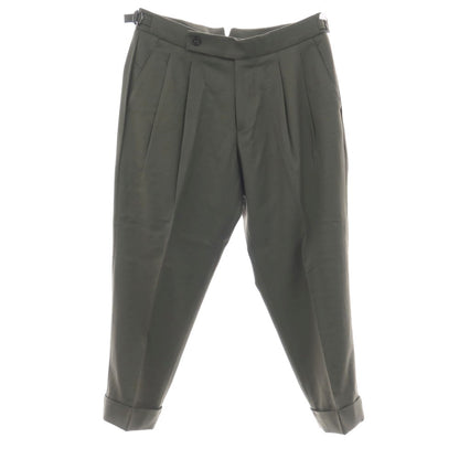 【中古】ベルウィッチ BERWICH beams scotch ウール ドレススラックスパンツ オリーブグリーン【サイズ44】【 状態ランクB 】【 メンズ 】