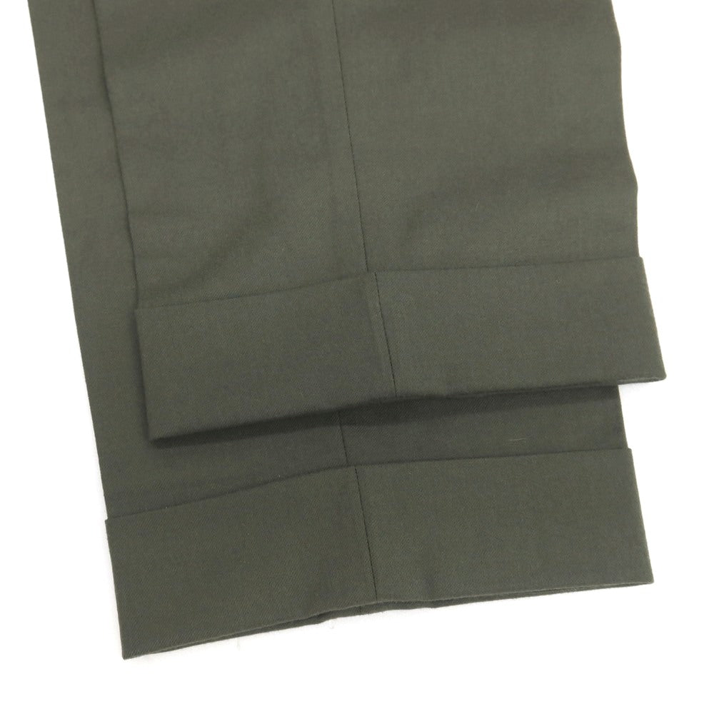 【中古】ベルウィッチ BERWICH beams scotch ウール ドレススラックスパンツ オリーブグリーン【サイズ44】【 状態ランクB 】【 メンズ 】