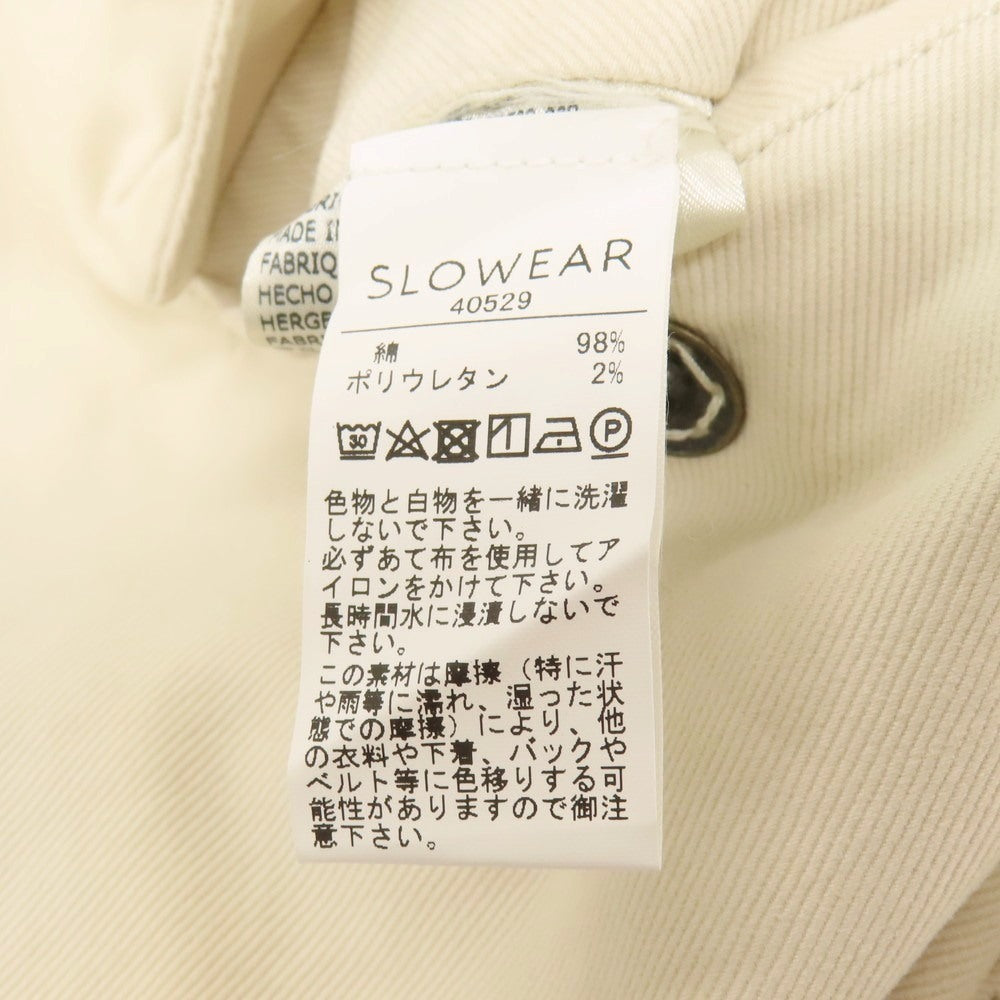 【中古】インコテックス INCOTEX ストレッチ コットン カジュアルスラックスパンツ アイボリー【サイズ46】【 状態ランクB 】【 メンズ 】