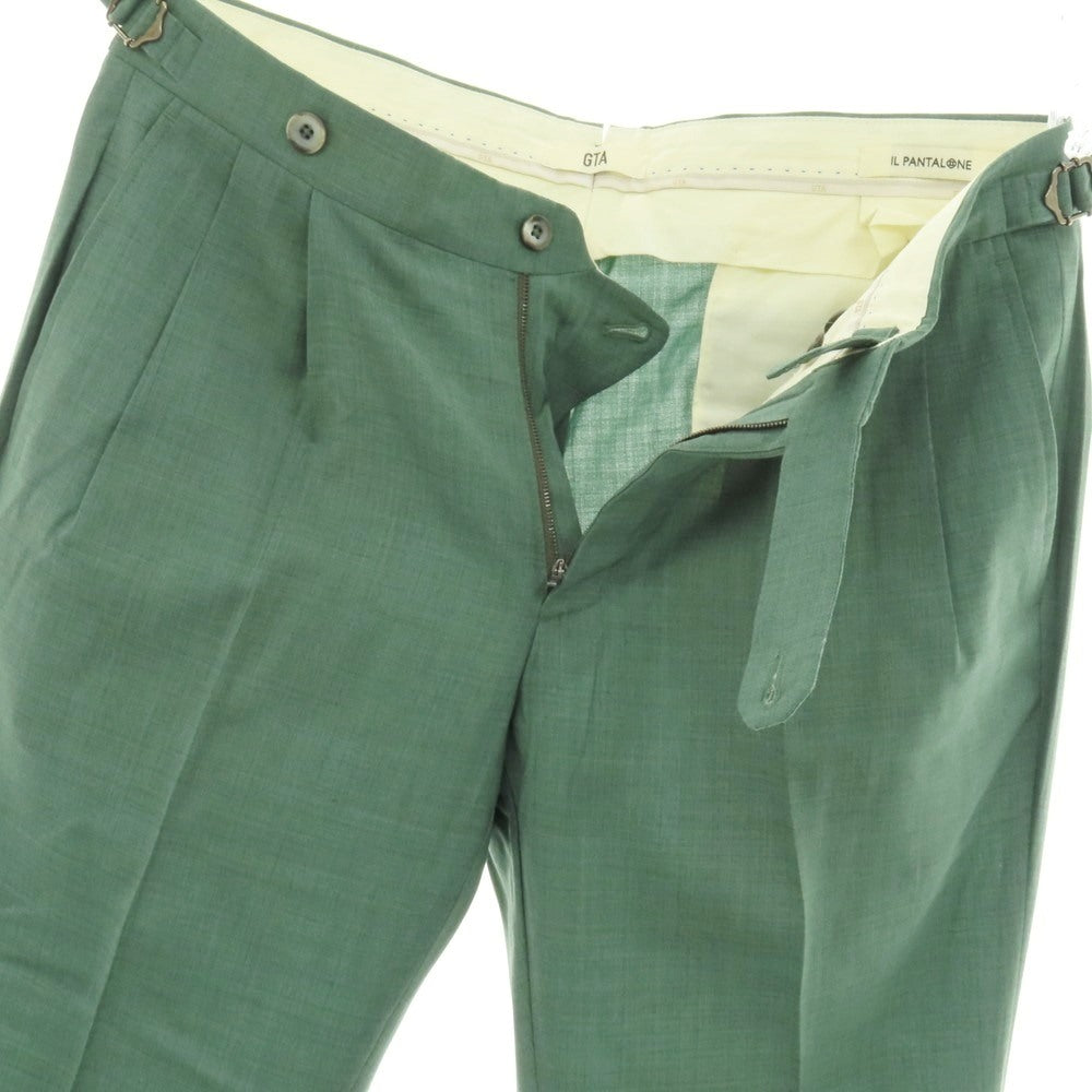 【中古】ジーティーアー G.T.A HERRICK ウール ドレススラックスパンツ グリーン【サイズ46】【 状態ランクA 】【 メンズ 】