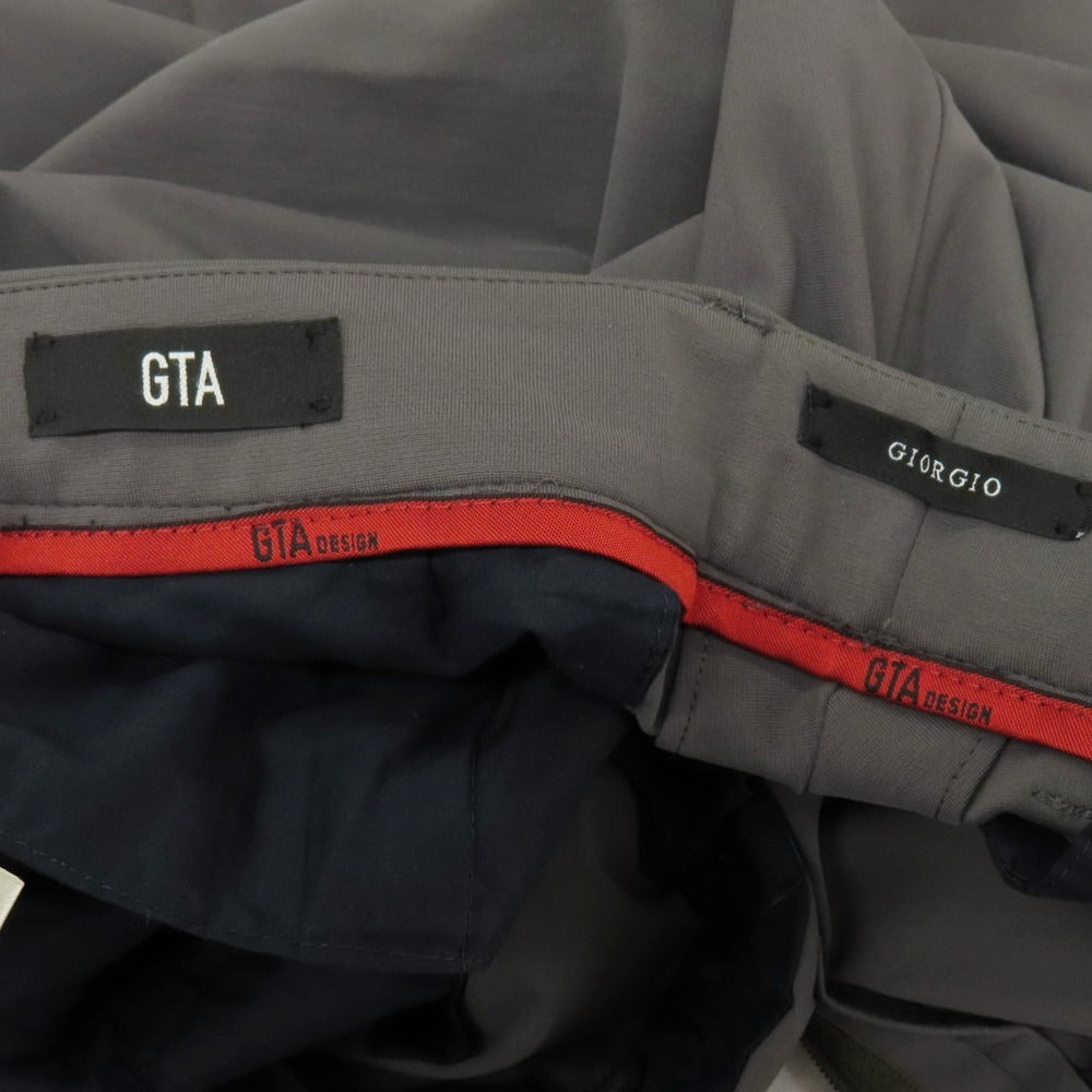 【中古】ジーティーアー G.T.A GIORGIO ストレッチ ナイロン ジャージー リブパンツ グレー【サイズ46】【 状態ランクB 】【 メンズ 】
