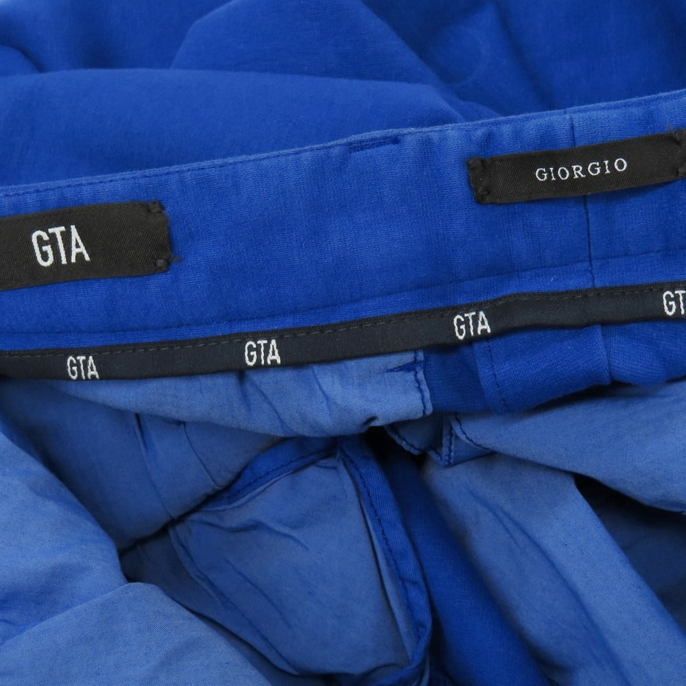 【中古】ジーティーアー G.T.A GIORGIO CAPSULE ストレッチ コットン ジャージー リブパンツ ブルー【サイズ46】【 状態ランクB 】【 メンズ 】