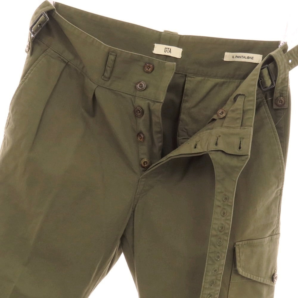 【中古】ジーティーアー G.T.A GHURKA CARGO ストレッチ コットン グルカカーゴパンツ オリーブ【サイズ46】【 状態ランクB 】【 メンズ 】