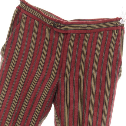 【中古】スティレ ラティーノ STILE LATINO PUCAPRI リネンコットン ストライプ イージースラックスパンツ レッドxベージュ【サイズ46 DROP.7R】【 状態ランクB 】【 メンズ 】