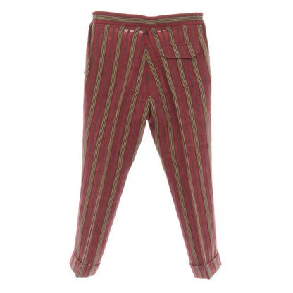 【中古】スティレ ラティーノ STILE LATINO PUCAPRI リネンコットン ストライプ イージースラックスパンツ レッドxベージュ【サイズ46 DROP.7R】【 状態ランクB 】【 メンズ 】