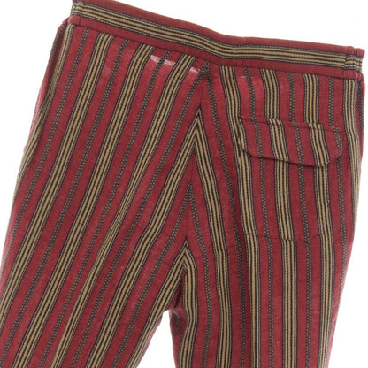【中古】スティレ ラティーノ STILE LATINO PUCAPRI リネンコットン ストライプ イージースラックスパンツ レッドxベージュ【サイズ46 DROP.7R】【 状態ランクB 】【 メンズ 】