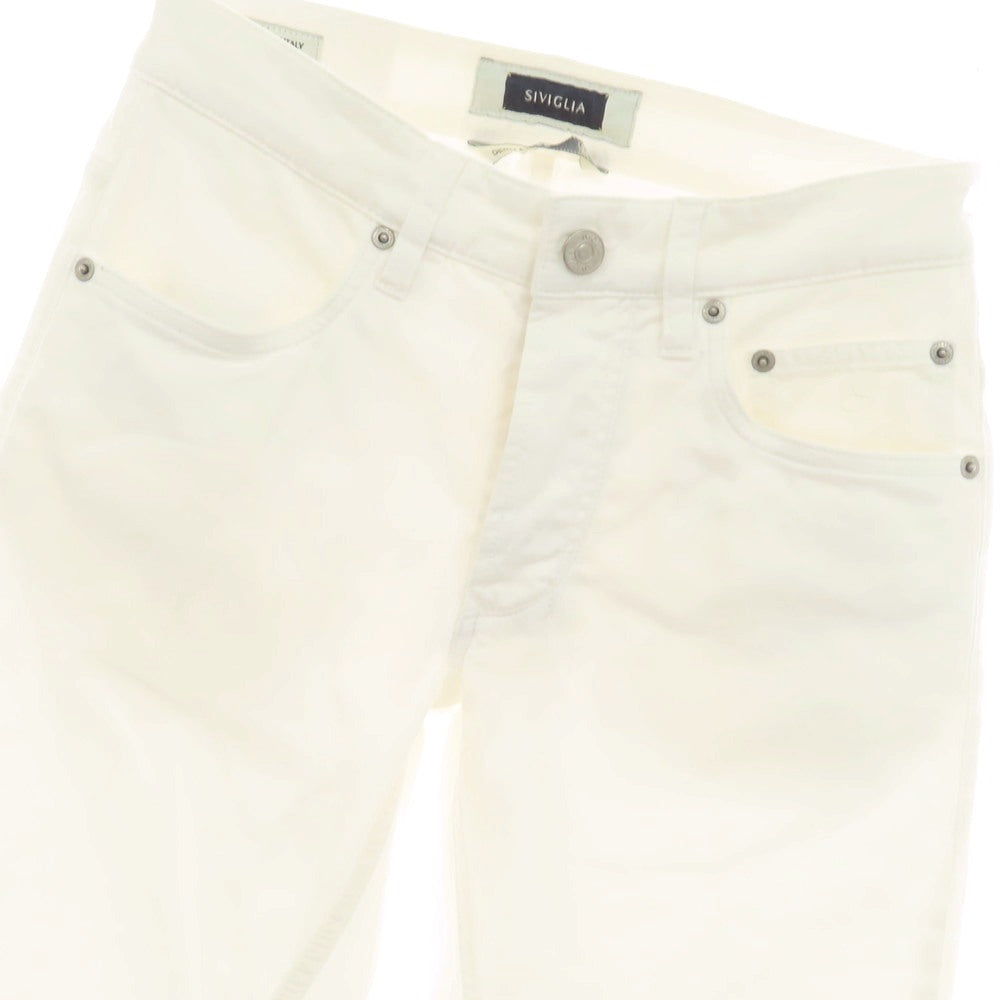 【中古】シビリア SIVIGLIA DENIM Core コットンポリウレタン 5ポケットパンツ ホワイト【サイズ29】【 状態ランクB 】【 メンズ 】