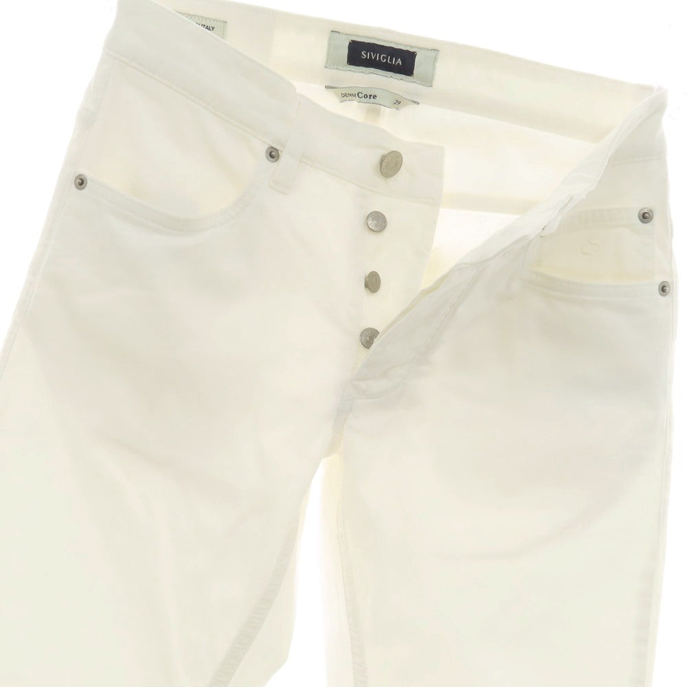 【中古】シビリア SIVIGLIA DENIM Core コットンポリウレタン 5ポケットパンツ ホワイト【サイズ29】【 状態ランクB 】【 メンズ 】