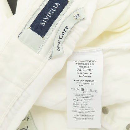 【中古】シビリア SIVIGLIA DENIM Core コットンポリウレタン 5ポケットパンツ ホワイト【サイズ29】【 状態ランクB 】【 メンズ 】