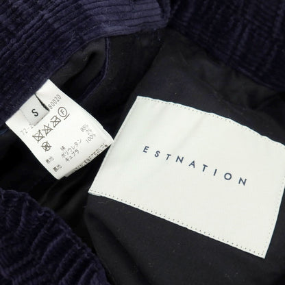 【中古】エストネーション ESTNATION コットンポリウレタン コーデュロイ イージーパンツ ネイビー【サイズS】【 状態ランクB 】【 メンズ 】