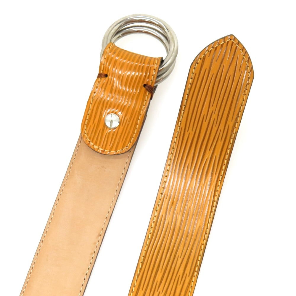 【中古】サルトリアピスケス Sartoria Pisthes レザー ダブルリング ベルト オレンジブラウンxシルバー【サイズ54/120】【 状態ランクB 】【 メンズ 】