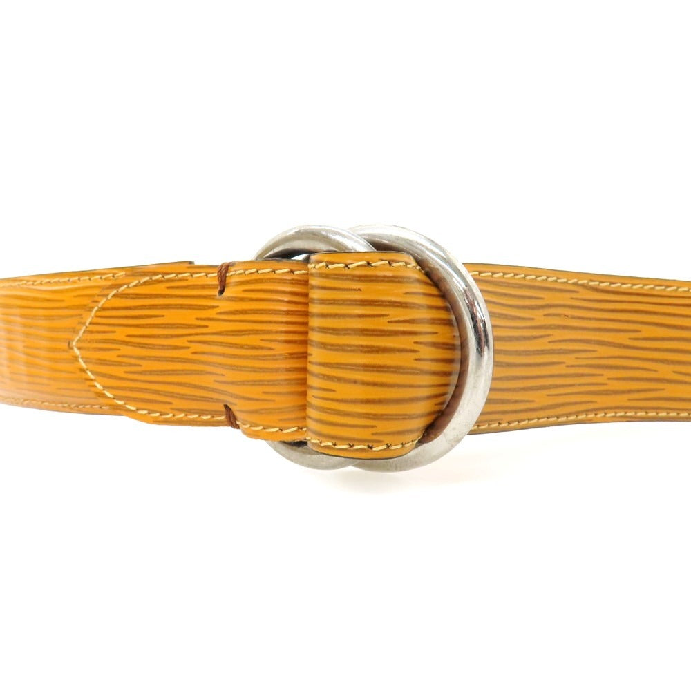 【中古】サルトリアピスケス Sartoria Pisthes レザー ダブルリング ベルト オレンジブラウンxシルバー【サイズ54/120】【 状態ランクB 】【 メンズ 】