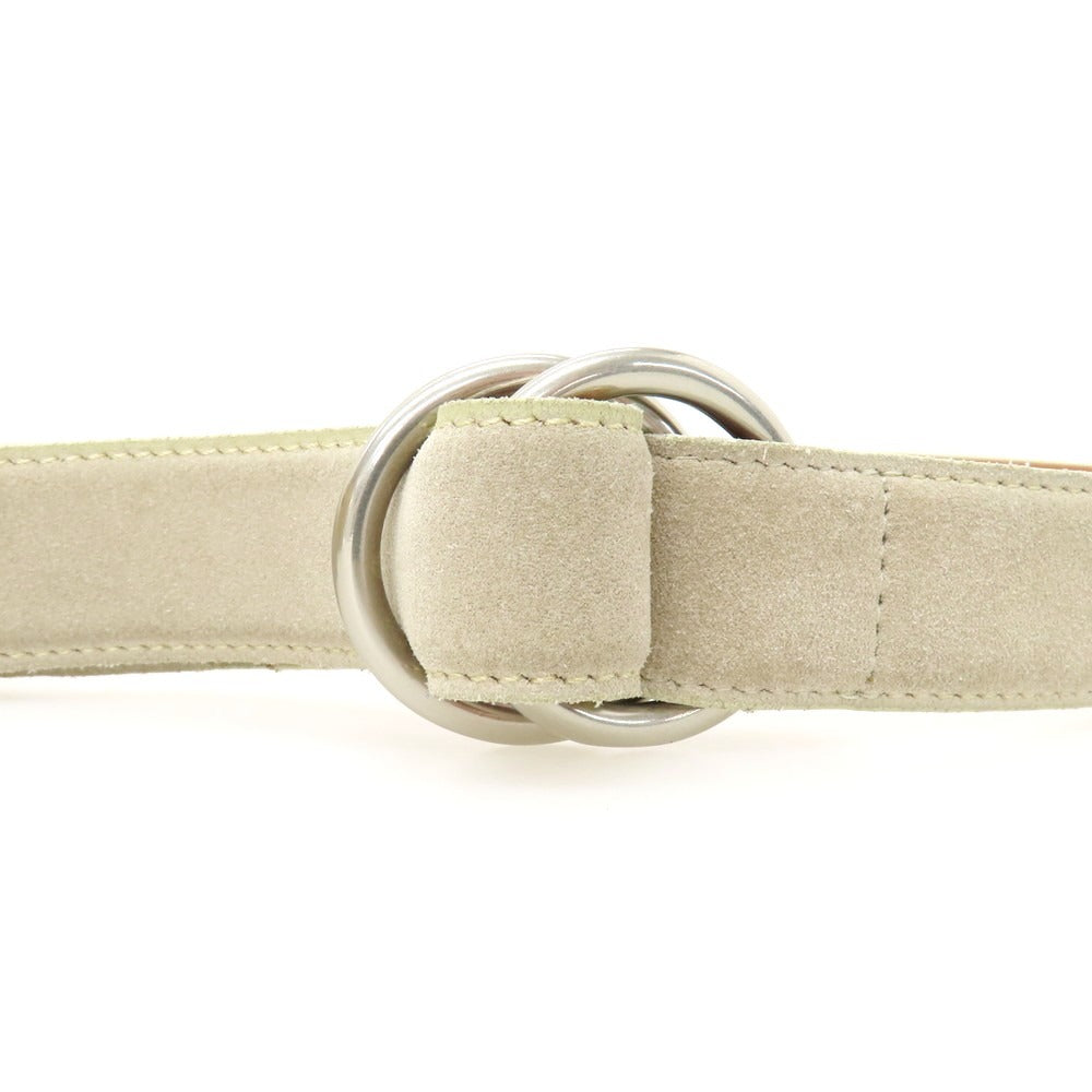 【中古】ユナイテッドアローズ UNITED ARROWS スエード レザー ダブルリング ベルト サンドベージュ【サイズL】【 状態ランクB 】【 メンズ 】