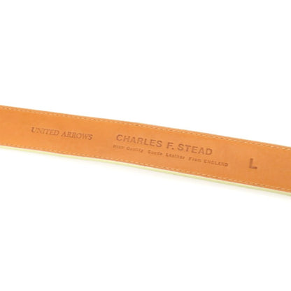 【中古】ユナイテッドアローズ UNITED ARROWS スエード レザー ダブルリング ベルト サンドベージュ【サイズL】【 状態ランクB 】【 メンズ 】