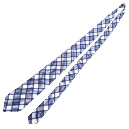 【中古】ダニエル スタイル ユニット DANIEL STYLE UNIT 3.0 シルク プリント チェック柄ネクタイ ネイビーxホワイト【 状態ランクA 】【 メンズ 】