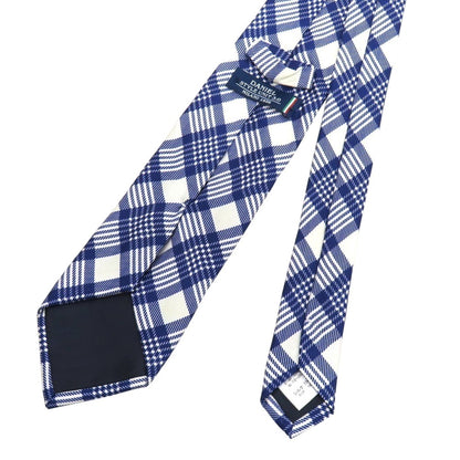 【中古】ダニエル スタイル ユニット DANIEL STYLE UNIT 3.0 シルク プリント チェック柄ネクタイ ネイビーxホワイト【 状態ランクA 】【 メンズ 】