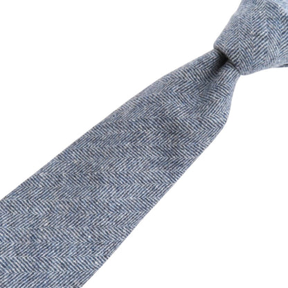 【中古】サルトリアピスケス Sartoria Pisthes ウール 無地ネクタイ ネイビーブルー系xホワイト【 状態ランクA 】【 メンズ 】