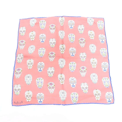 【中古】キンロック Kinloch シルク系 スカル プリント ポケットチーフ マルーン系【 状態ランクB 】【 メンズ 】