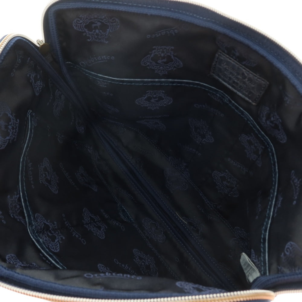【中古】オロビアンコ Orobianco ナイロン レザー クラッチバッグ ネイビー【 状態ランクA 】【 メンズ 】